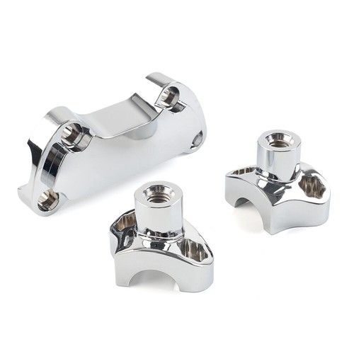 1.7" Handlebar Risers Top Clamp Fit Harley Dyna Softail Sportster Chrome Motor - Picture 3 of 8