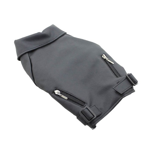 warm coat Pet Dog Clothes Punk Puppy Vest Windproof Leather Jacket Fall - Picture 15 of 21