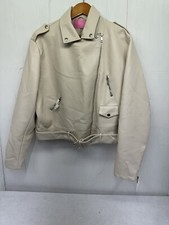 Azalea Wang Woman’s Full Zip Up Coat 1xl Ivory