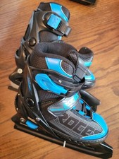 Roces Boys Jokey 2.0 Figure Ice Skate Superior Italian Adjustable Black/Blue