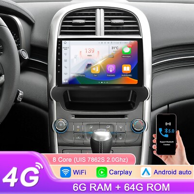 Für 2012-2015 Chevy Malibu 9'' 8~K Android Autoradio Car GPS WIFI CarPlay 6+64GB