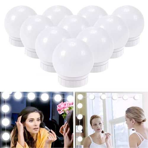 Make Up Mirror Light 10 LED Bulbs Vanity Makeup Dressing Table USB ...