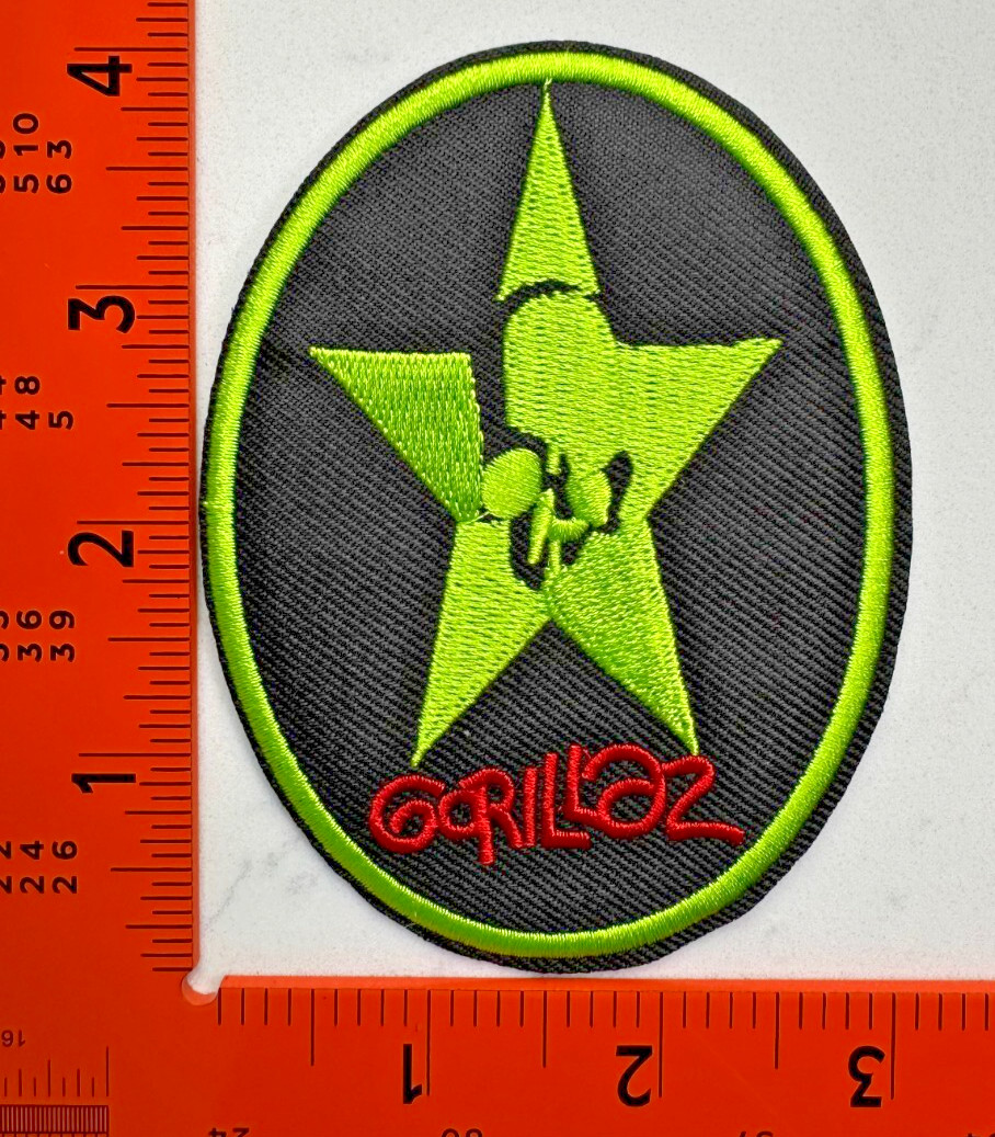 Gorillaz Metal Rock Band Patch – Embroidered Iron-On Sew-On Logo, Great Gift