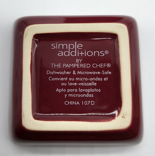 2006 Pampered Chef 2.5in Bowls PETITE SQUARES Set of 4 Simple Additions #2051 - Picture 7 of 9