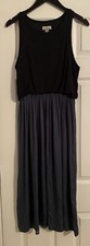 Loft Women’s Sleeveless Tank Maxi Dress Black/Blue Medium