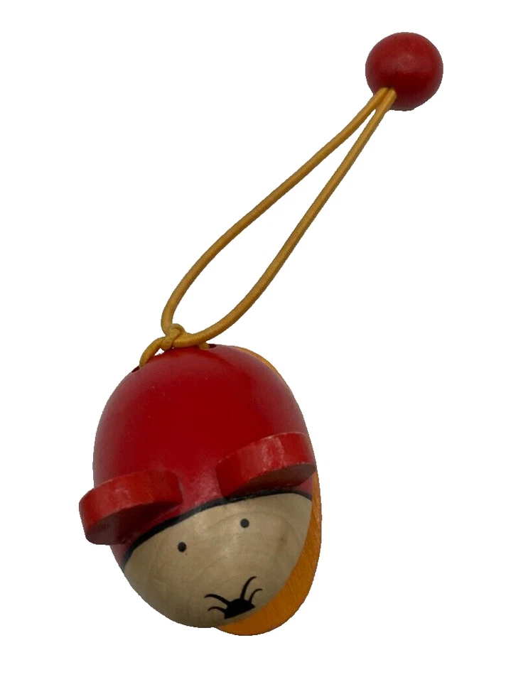 GOKI Ratón Madera Castañuela Rojo Hecho en Alemania Juguete Foto 4 de 4