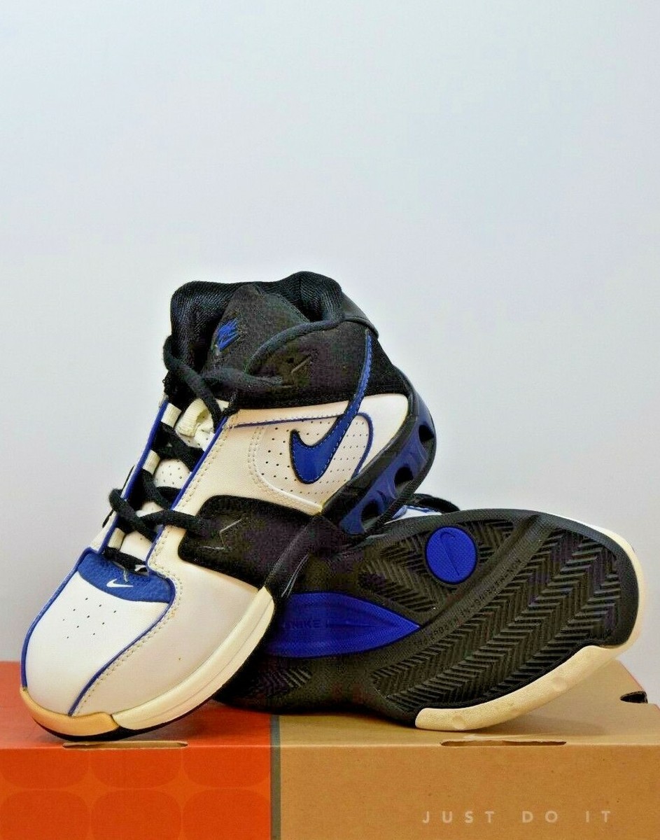 VINTAGE!!! NIKE IMPAX DIME (GS) BLACK/WHITE/BLUE KIDS SIZE