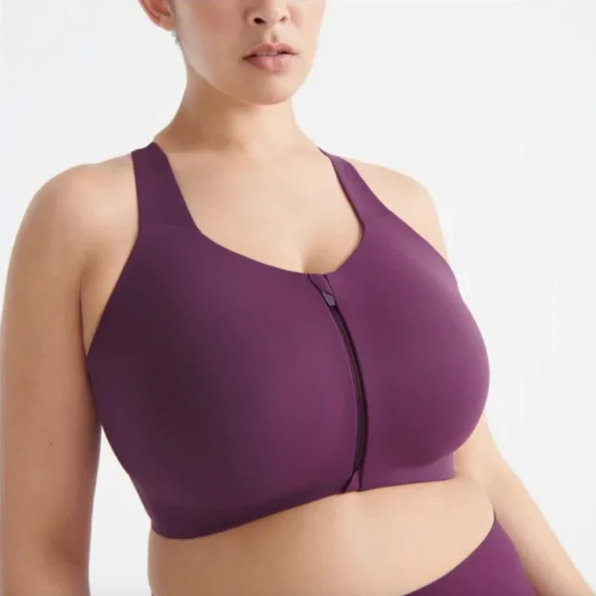 Knix Catalyst Front Zip Sports Bra Size 3 / 36B, 38B, 36C, 36D - Berry  Wireless