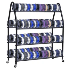 4 Tier 3D Printer Filament Storage Rack 3D Filament Spool Holder with Wheels