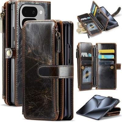 Google Pixel 10 Pro Fold Wallet Case, PU Leather Phone Case with RFID Blocking