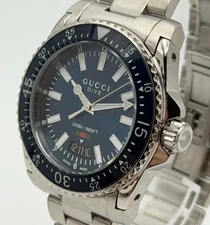 GUCCI YA136311 Men's Dive Blue Wristwatch 40mm