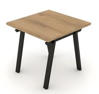Couchtisch Beistelltisch Holztisch Quadratisch Metallbeine Arbeitszimmer