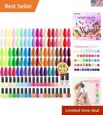 Nail Polish Set Fingernail: 48PC Air Quick Dry Nail Polish Kit with 2PC Base ...