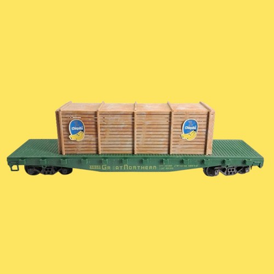 #ad O Gauge AHM Great Northern Chiquita Flat Car with Load $24.99