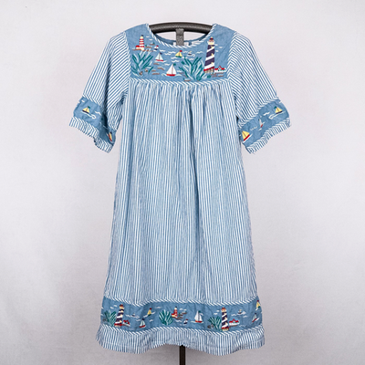 cotton house dress Marilyn cotton dress – House of Naya main image 0