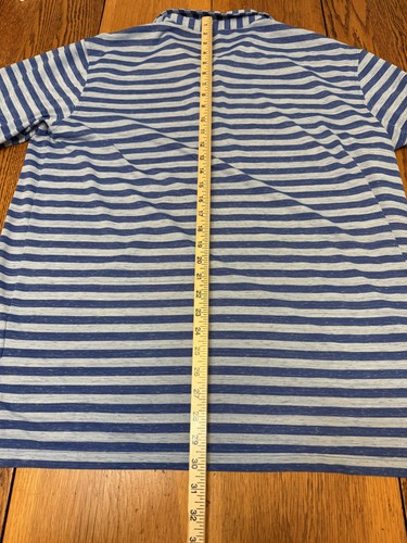 Peter Millar Polo Shirt Mens XL Blue White Striped Summer Comfort Golf Casual - Picture 4 of 7