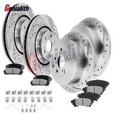Front Rear Disc Rotors Brake Pads for Toyota Sienna Highlander RX350 RX450h
