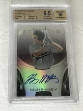 2013 Bowman Sterling Prospect Autographs Refractors Billy McKinney Beckett 9.5