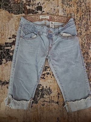 Levis 504 Slouch Jeans Shorts Womens 11 Light Wash