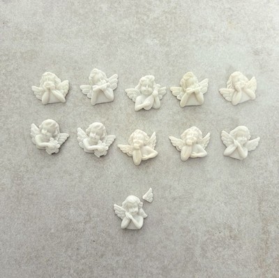 11er Set kleine Cherub Statue Figuren Flatback Cabochon Verzierungen Deko