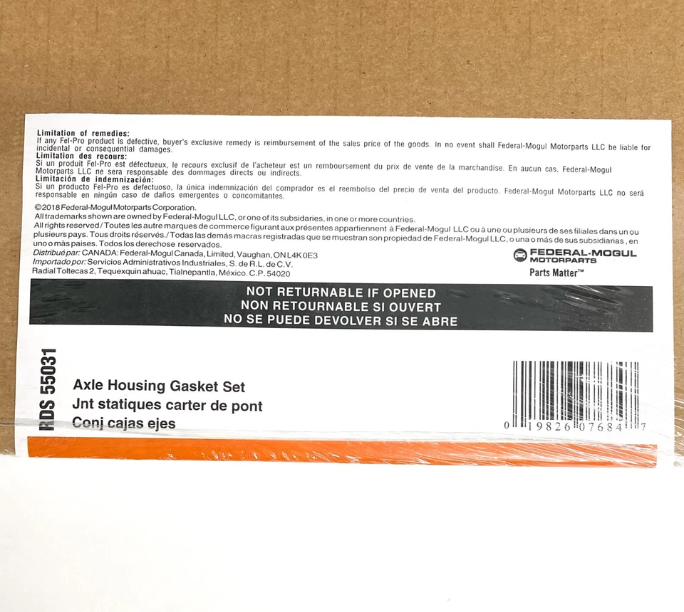 Junta de cubierta diferencial Fel-Pro RDS 55031 Cadillac Chevy GMC Hummer Isuzu SAAB Foto 4 de 4