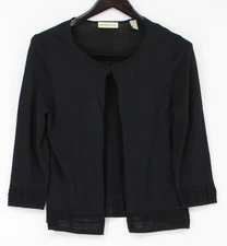 Valerie Separates Sweater Set Womens Large Black 2 Piece Cardigan Top Knit