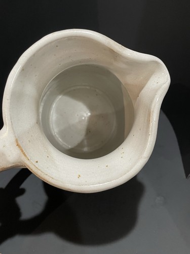 Pine Needles Pitcher 8.5" Tall Handmade Ceramic Artisan Pottery Signed Gift - Picture 10 of 14