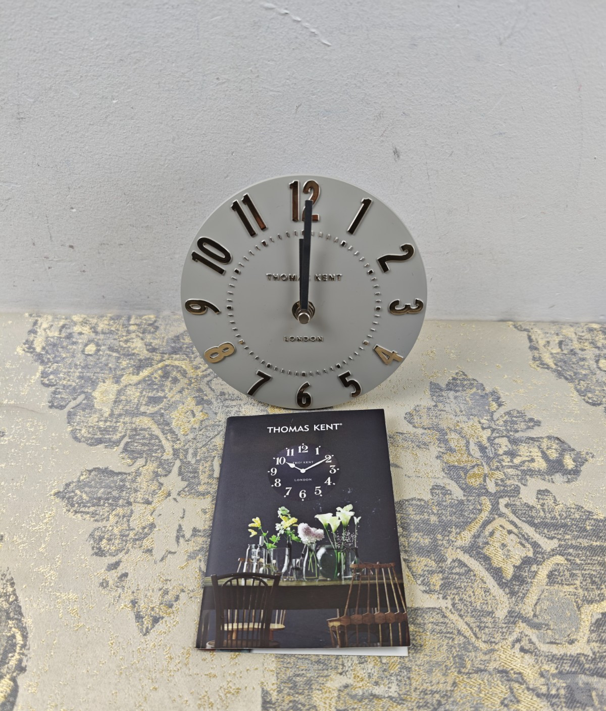 Thomas Kent Mulberry Design Silver Cloud Mantel Clock - 6' London