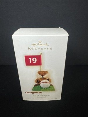 Hallmark Keepsake Caddyshack Ornament 2009 Teed-Off Gopher Bobble Head