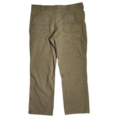 Carhartt Pants Mens Size 38x30 Beige Relaxed Fit Rugged Flex Workwear 100390