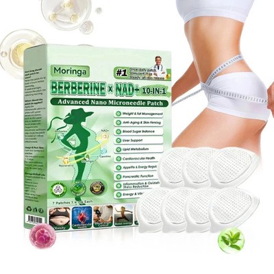 Moringa Berberine 10-in-1 Advanced Nano Patch Microneedle 7pcs/Box