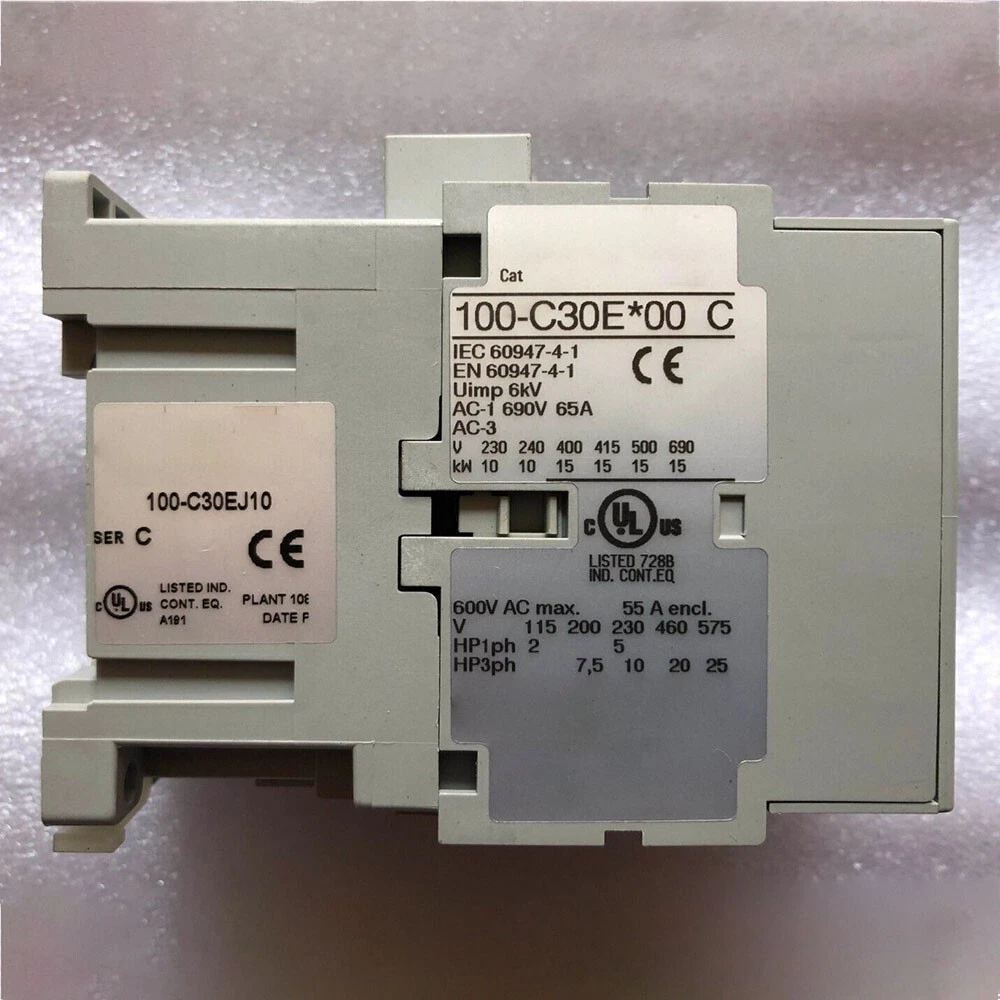 AB 100-C30EJ10 Contactor 100C30EJ10 In Box 30A 24V 50/60Hz 24VDC US Free Tax - thumbnail 6