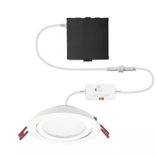 Commercial Electric 4" LED 3-Level Ultra Canless Recessed Light, Adjustable CCT