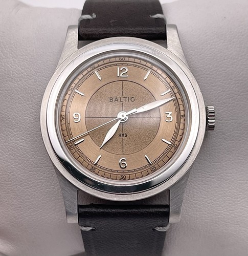 Baltic Watch HMS 003 Salmon Dial W/ Furlan Marri Leather Band MINT Condition