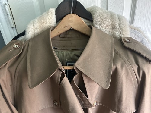 Vintage Christian Dior Monsieur Trench Coat Men’s 42R Brown - Picture 13 of 15