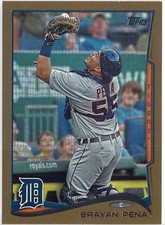 2014 Topps Brayan Pena (Tigers) Gold Parallel /2014 Card No. 28
