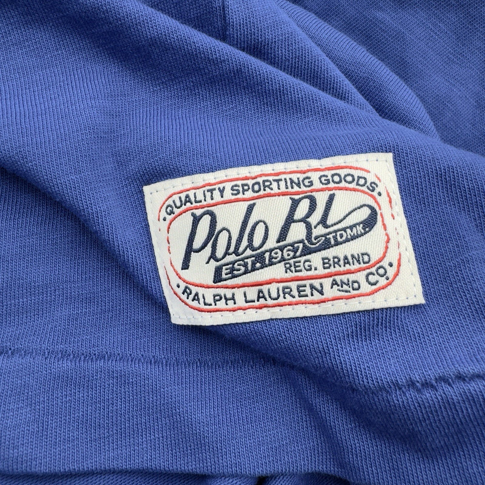 FILA Polo Ralph Lauren canottaggio girocollo maglia maglietta uomo XXL vestibilità classica blu grafica