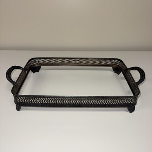 Vintage FB Rogers Silverplate Casserole Holder Buffet Footed Holds 9” x 15” Dish