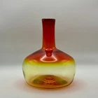 Blenko Glass Amberina 6.25” Decanter, Fluted Neck Mid-Century Vintage No Stopper