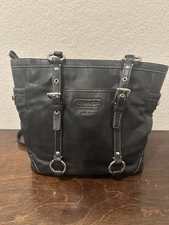 Coach Gallery Lunch Tote Black Leather Purse Handbag H0820-F11524 Black Leather