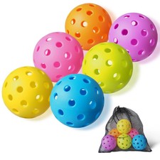 6 Pack Pickle with 40 Holes, Pickleballs High Durability, Outdoor Pickleball ...