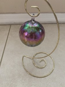 Custom Hand  blown Glass christmas ornament With Stand
