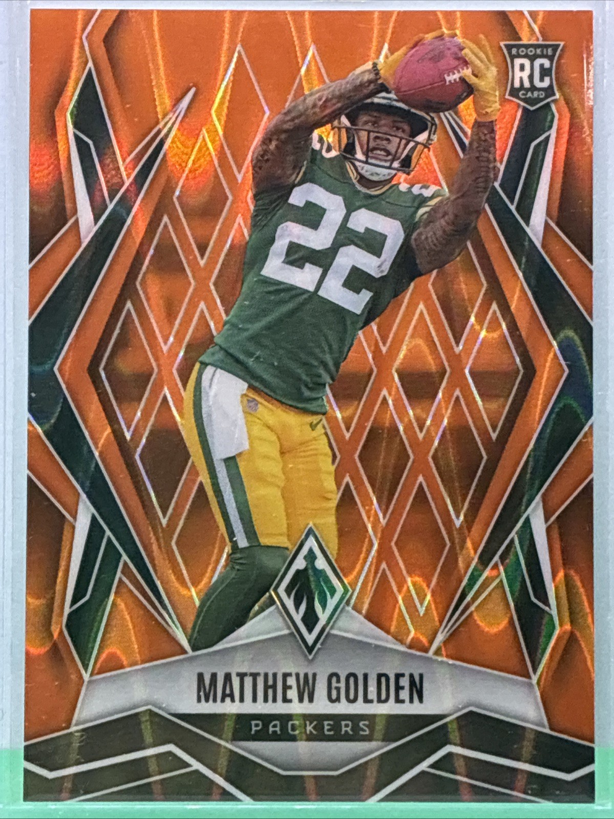 2025 Panini Phoenix - Matthew Golden #174 Orange Seismic Prizm /20 (RC)