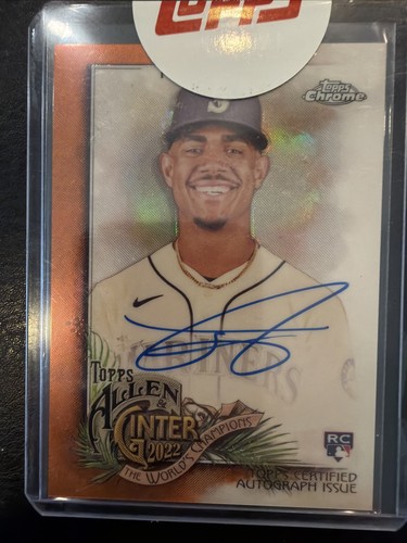 Julio Rodriguez [Orange] #AGA-JRO 2022 Topps Allen & Ginter Chrome Autographs card