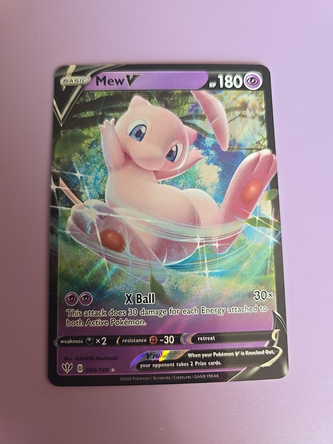Mew V 069/189 NM - Ultra Rare Holo - Darkness Ablaze