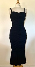 NEW REFORMATION Ruched Midi DRESS SIZE LARGE $148 BLACK NORDSTROM