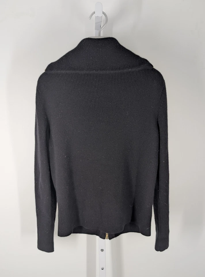 Ralph Lauren Vintage Años 90 Y2K Edredón Ecuestre Seda Cremallera Suéter 36" Chaqueta Cuerno Foto 2 de 4