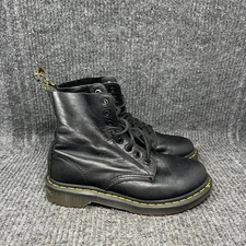 Dr. Martens 1460 Pascal Smooth Leather Combat Boots Black Lace Up Women’s 7