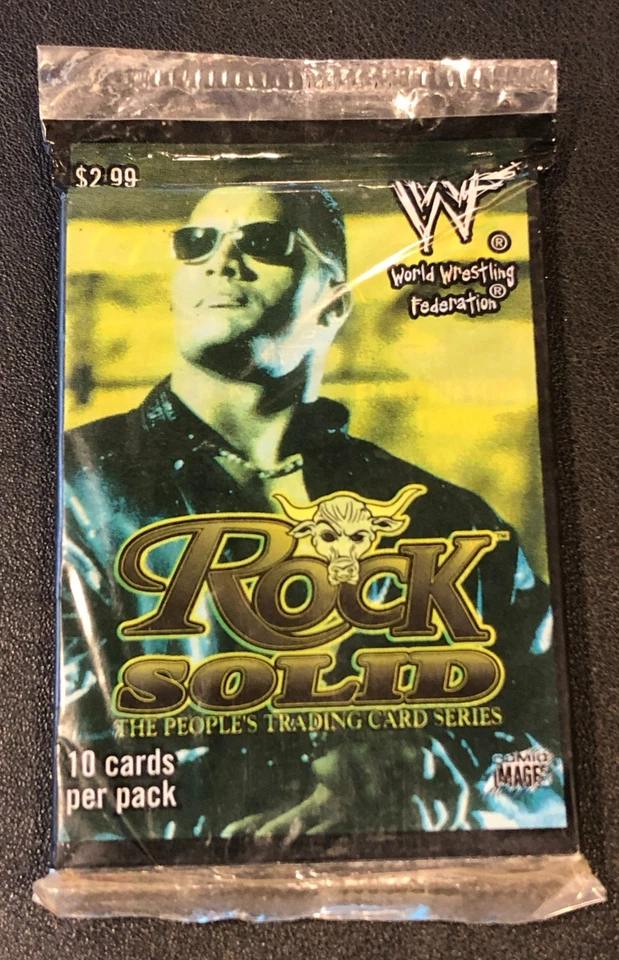 (2) Lote de tarjetas coleccionables de imagen de cómic sólida WWF Wresting Rock 2000 sin abrir Foto 3 de 4
