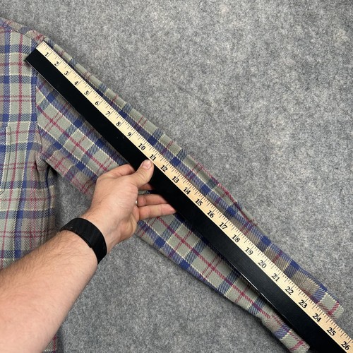 Marine Layer Shirt Mens Small Blue Plaid Button Down Long Sleeve Selvage - Picture 8 of 15